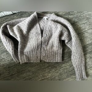 TOPSHOP Grey Cardigan Sweater